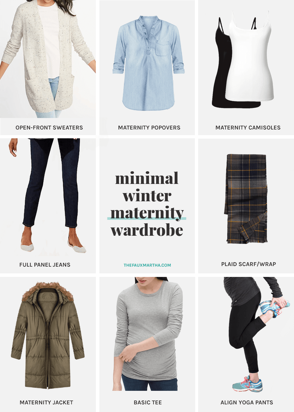 Minimal Winter Maternity Wardrobe - The Faux Martha